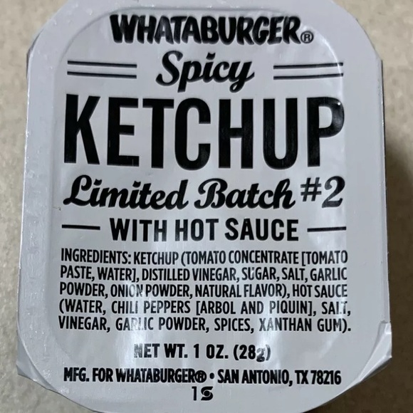 Dining Whataburger Rare Unreleased Spicy Ketchup With Hot Sauce